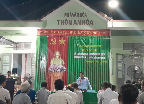 Hội nghị đối thoại của người đứng đầu chính quyền với nhân dân  thôn An Hòa, xã Tam An về xây dựng...